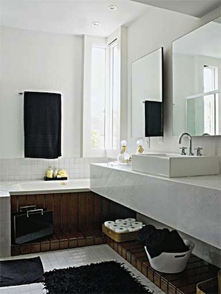 banheiro preto e branco 2 Decoração de Banheiro Preto