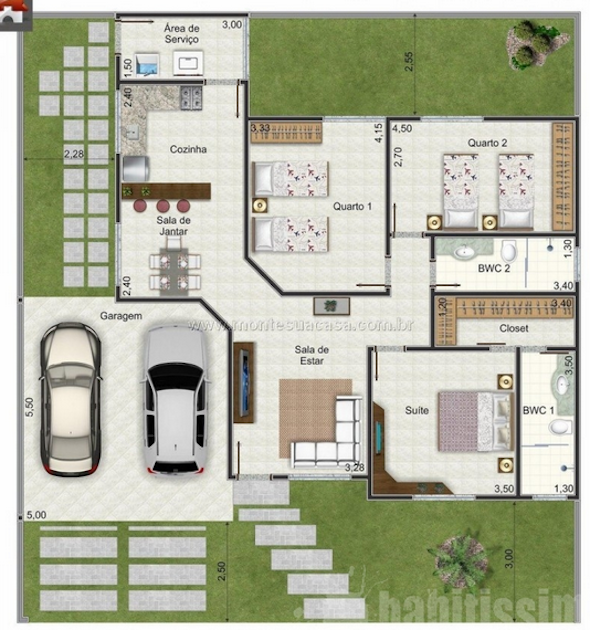 plantas+de+casas+com+3+quartos10 plantas+de+casas+com+3+quartos10