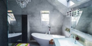 Ambientes decorados com cimento queimado 015