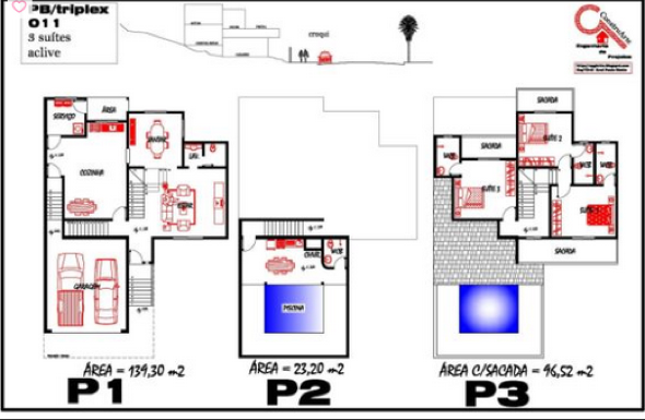 10-plantas de casas triplex