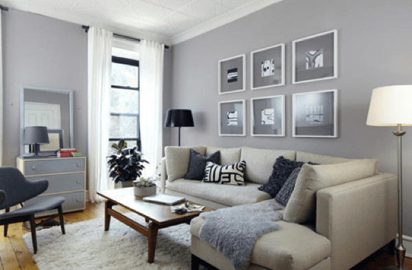 40-parede cinza na decoração salas e quartos