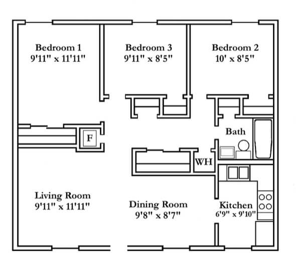 8-plantas de casas 3 quartos modelos