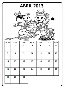 Calendário Abril 2013 para Imprimir 4
