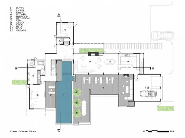 4-plantas de casas com piscinas modelos