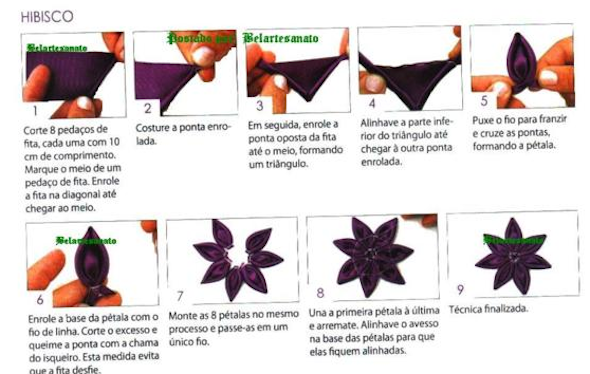 Flor de fita como fazer 11