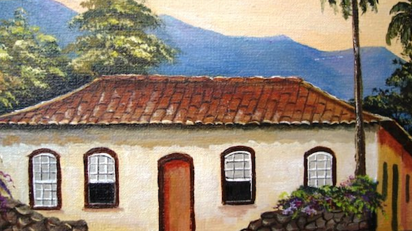 Pintura de fazenda em tecido1