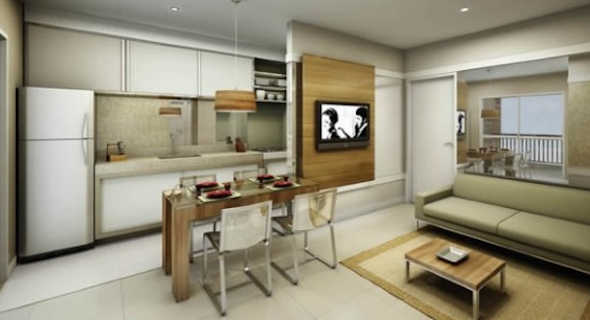 Cozinha integrada com a sala 14