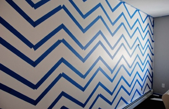 Parede da sala com chevron-2