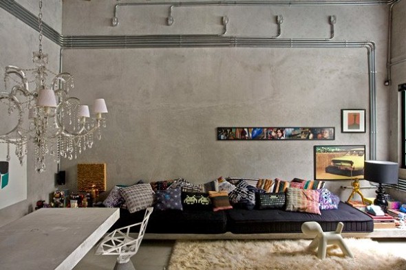 15 exemplos de decoração em concreto aparente em casas e apartamentos e ...