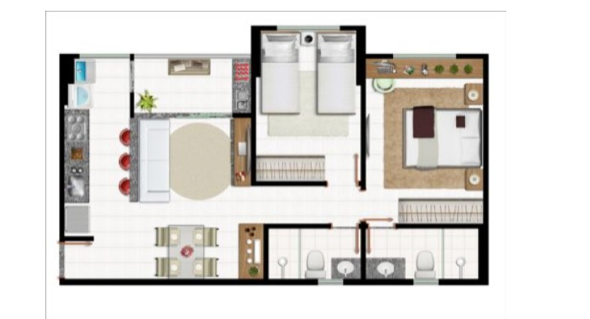 4-Apartamentos com planta livre