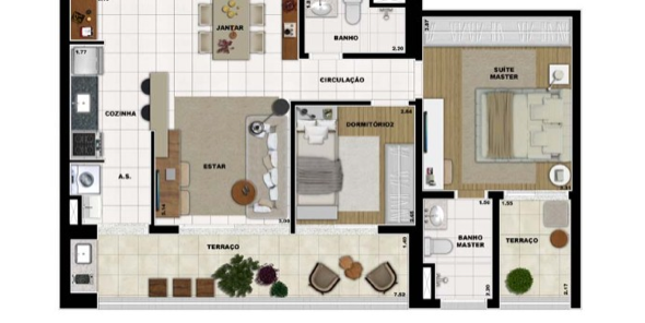 8-Apartamentos com planta livre