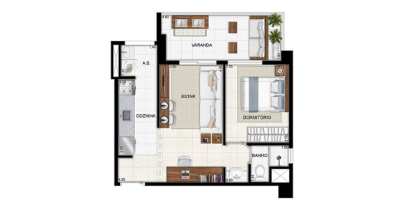 9-Apartamentos com planta livre