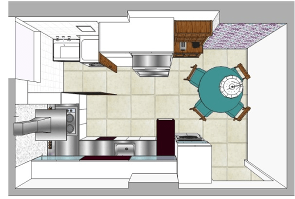 1-Plantas de cozinhas simples