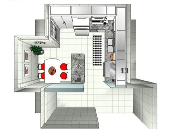 10-Plantas de cozinhas simples