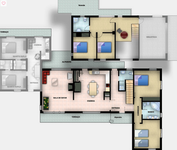 14-plantas de casas com 4 quartos