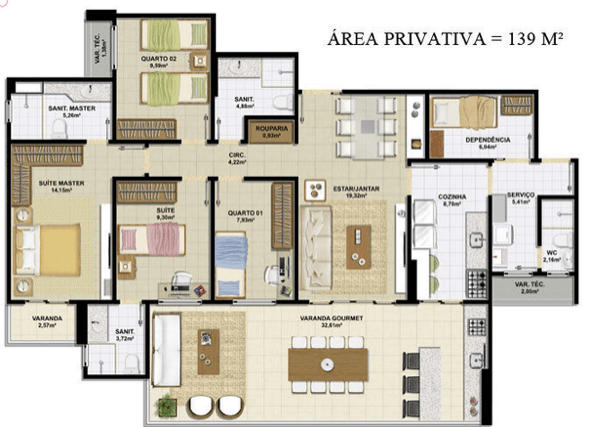 18-plantas de casas com 4 quartos