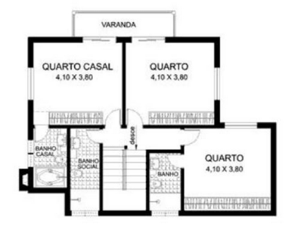 21-plantas de casas com 4 quartos