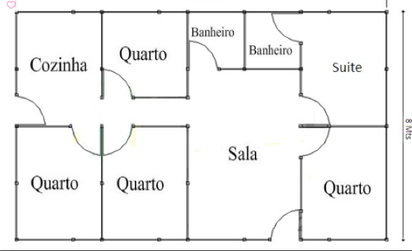 26-plantas de casas com 4 quartos