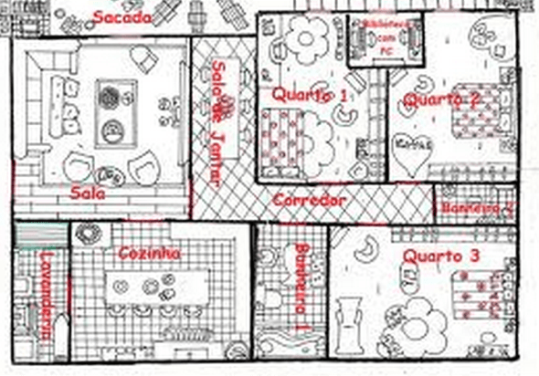 27-plantas de casas com 4 quartos