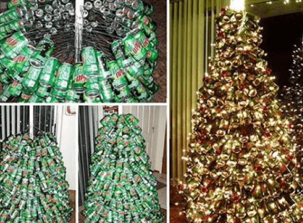 14 ideias para árvore de Natal de material reciclado 14 ideias para árvore de Natal de material reciclado