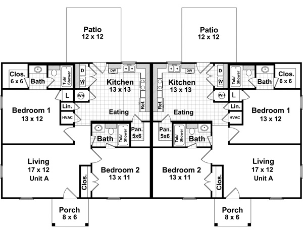 14-plantas de casas duplex modelos