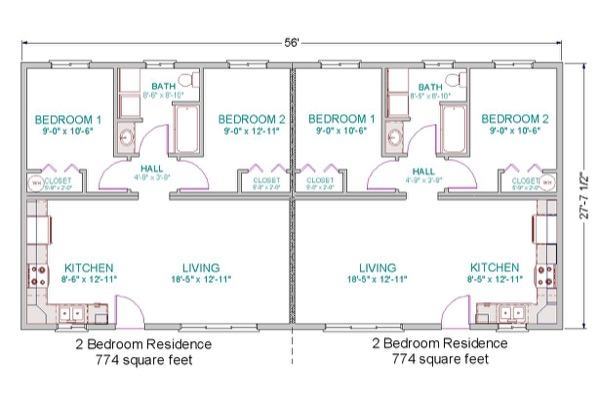 2-plantas de casas duplex modelos