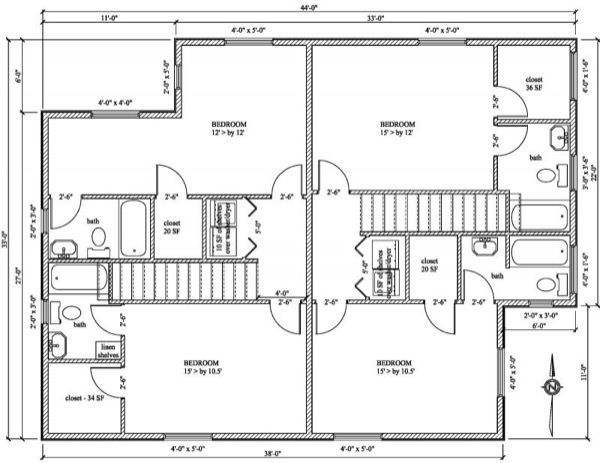 36-plantas de casas duplex modelos