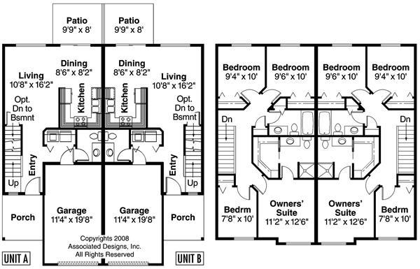 7-plantas de casas duplex modelos