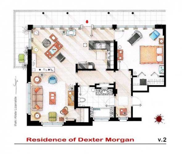 Plantas de casas dos seriados americanos dexter 2