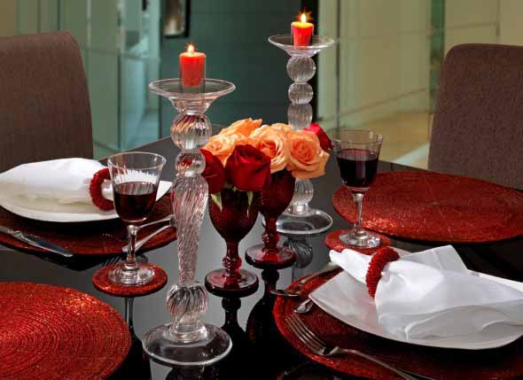Decorar uma sala de jantar romântica 007