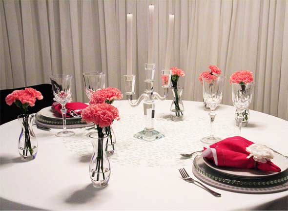 Decorar uma sala de jantar romântica 008