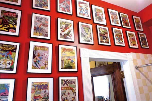 Casa decorada com história em quadrinhos 004