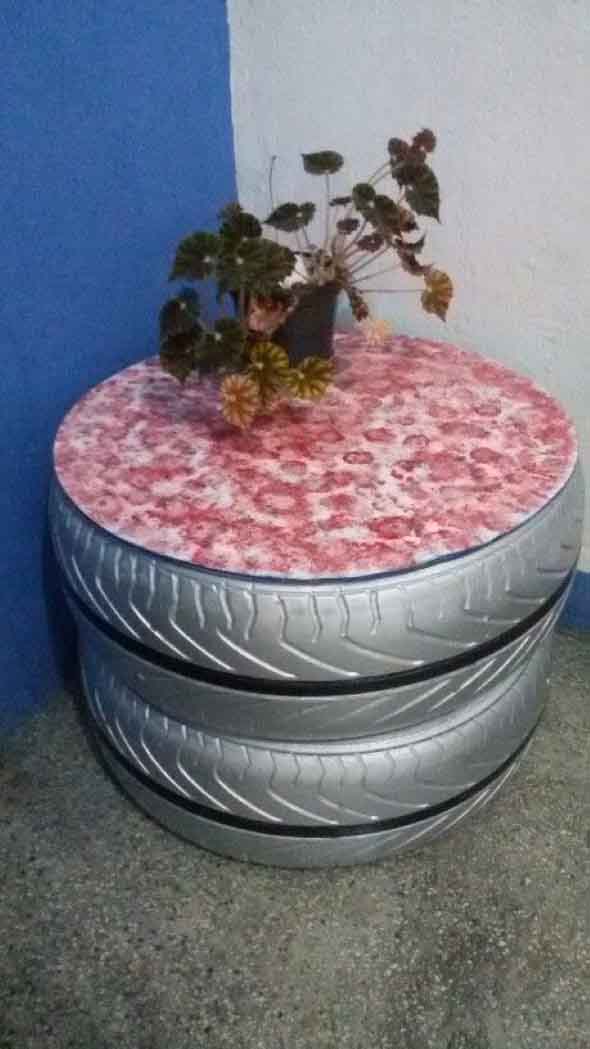 Como fazer uma mesa com pneu usado 015