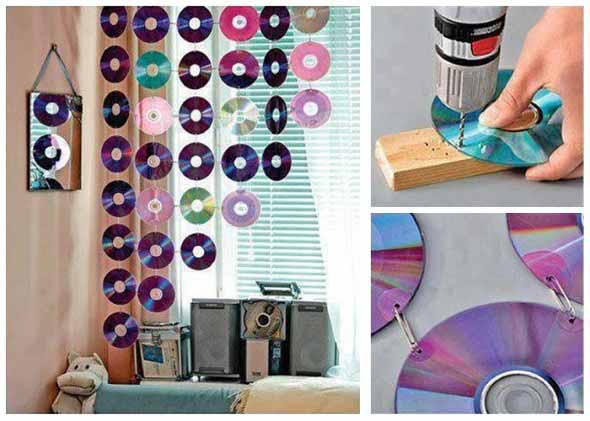 decoração criativa com CDs usados 004