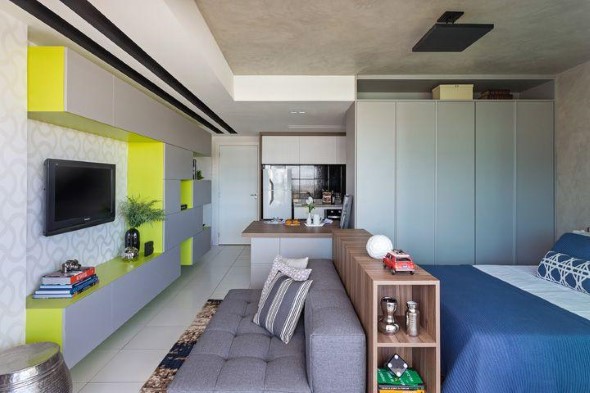 Apartamento pequeno com ambientes integrados 005