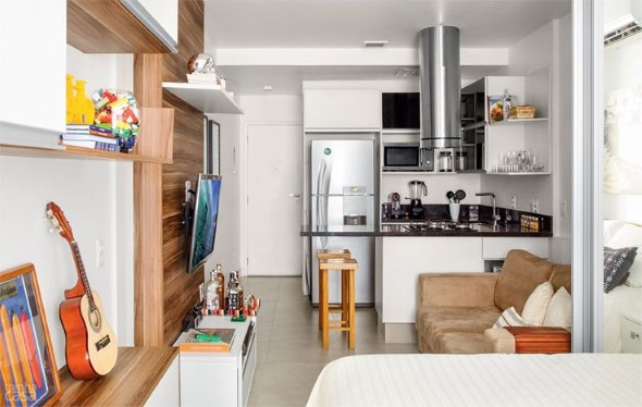 Apartamento pequeno com ambientes integrados 007