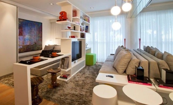 Apartamento pequeno com ambientes integrados 018