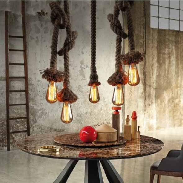 Iluminação com lâmpadas vintage na decoração 011