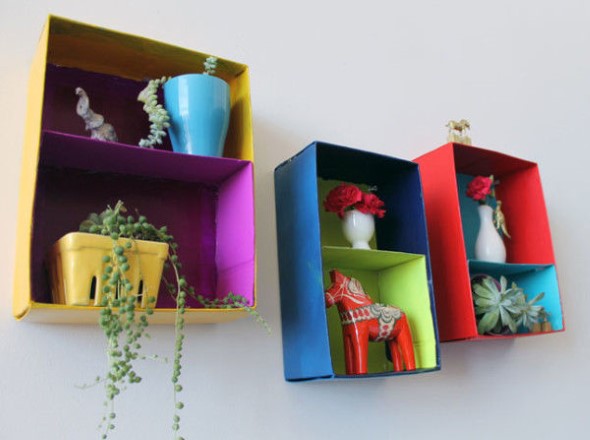 DIY - Caixas de papelão na decoração 001