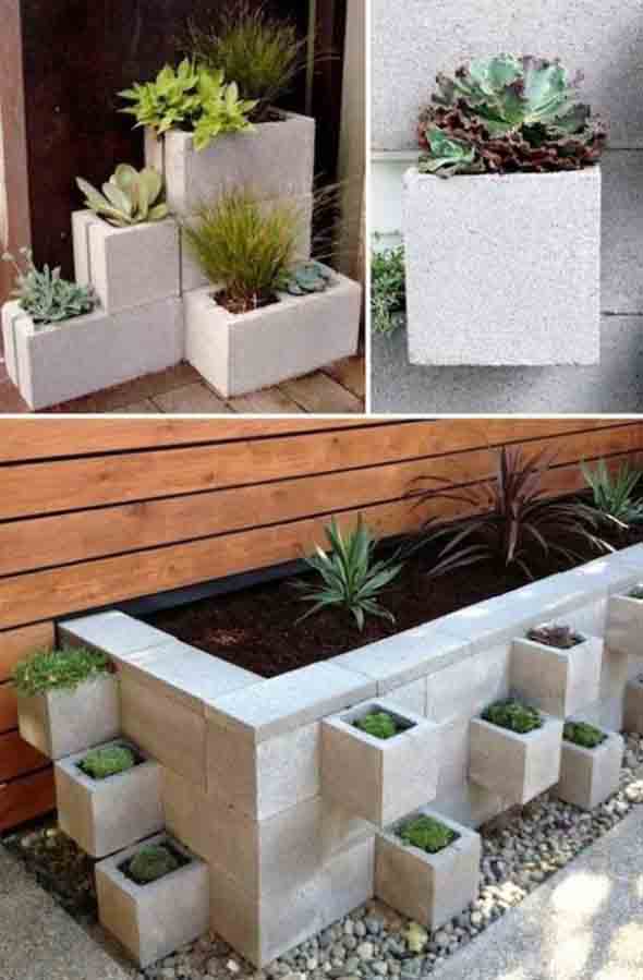 Ideias de decoração com blocos de concreto 002