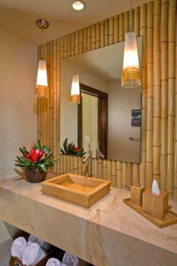 Ambientes decorados com o uso do bambu 005