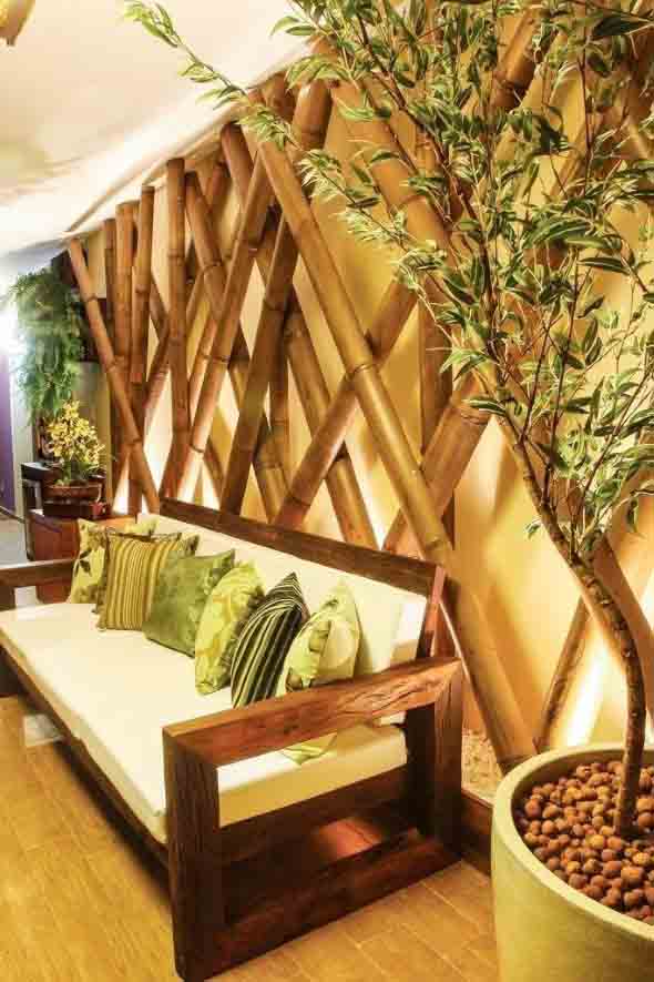 Ambientes decorados com o uso do bambu 006