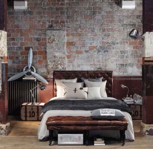 Decoração industrial em quarto masculino 015