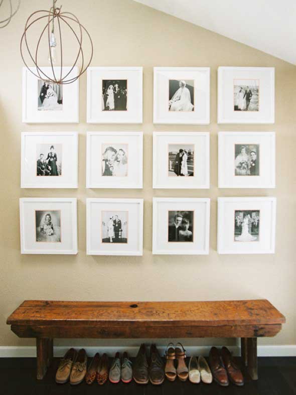 Decore as paredes com fotos de família