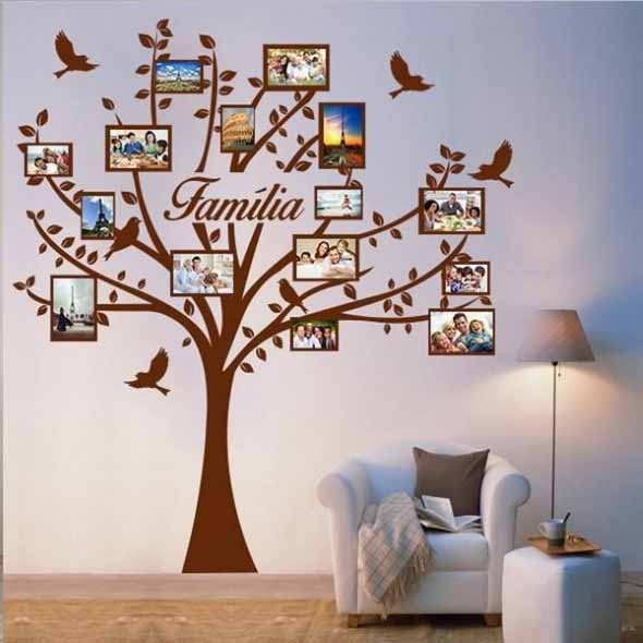 Decore as paredes com fotos de família 001