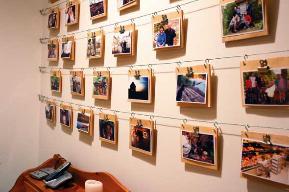 Decore as paredes com fotos de família 002
