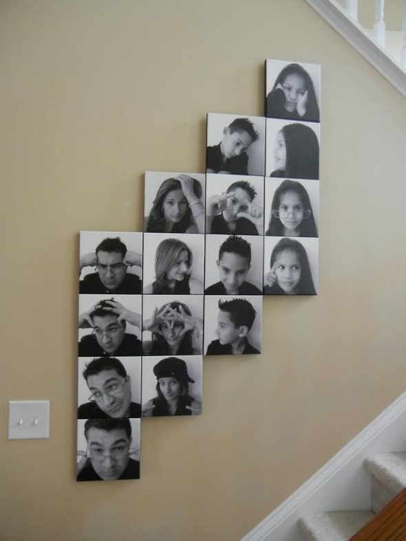 Decore as paredes com fotos de família 014
