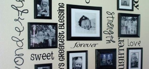 Decore as paredes com fotos de família 015