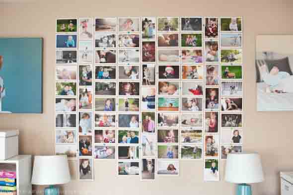 Decore as paredes com fotos de família 017