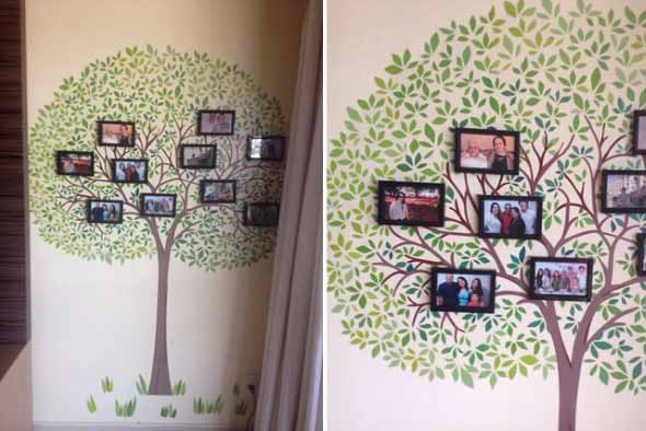 Decore as paredes com fotos de família 018
